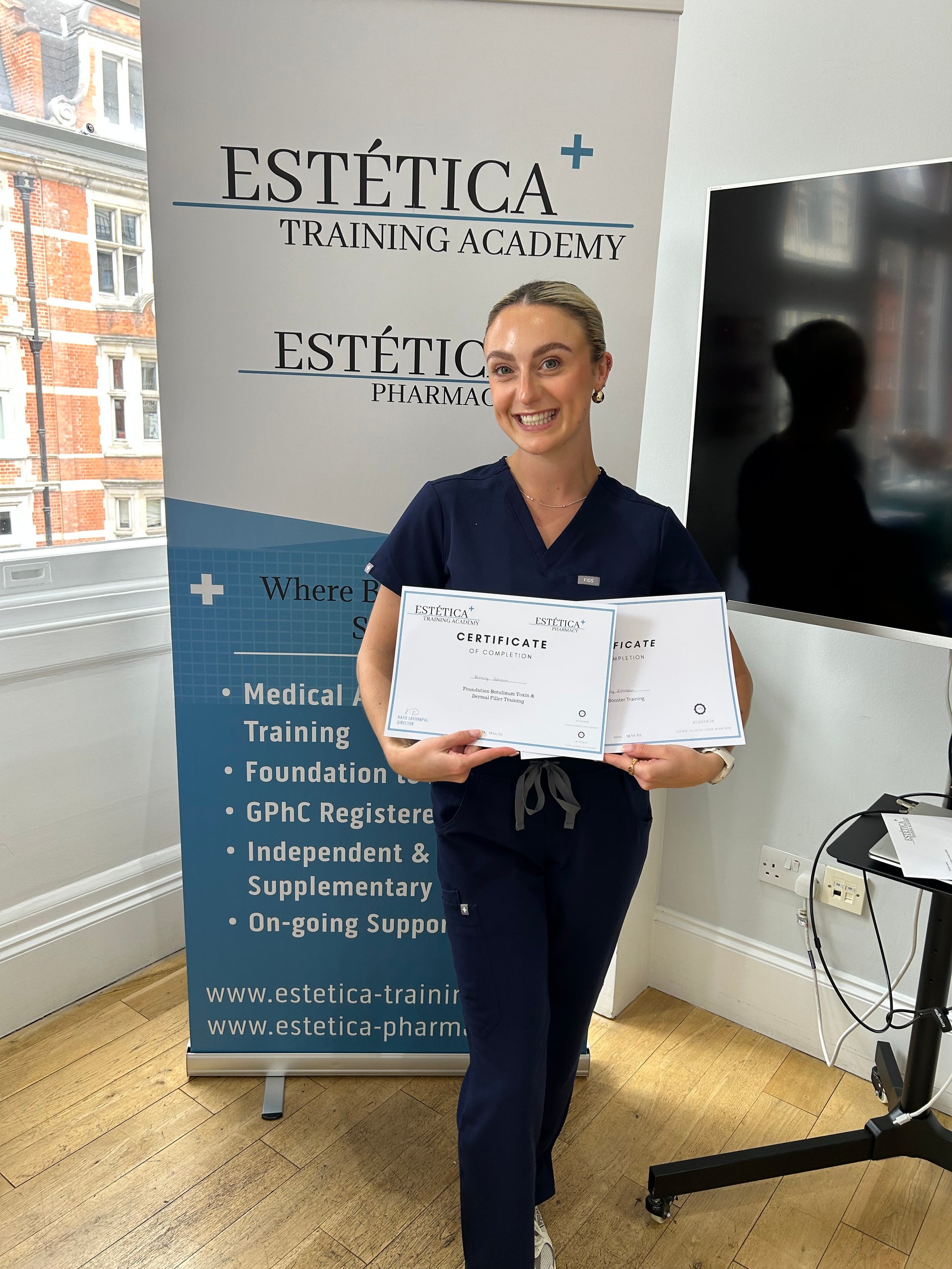 Student qualification finishing her course 